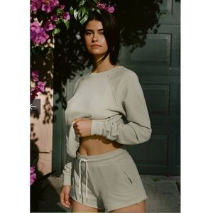 MATE the Label | Organic Terry Lounge Shorts in Sage